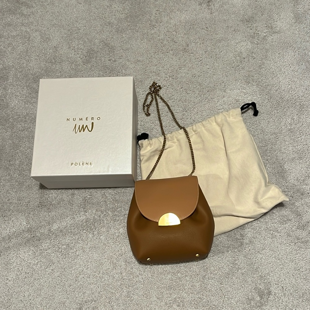 Polene Crossbody Bag in Brown and Tan